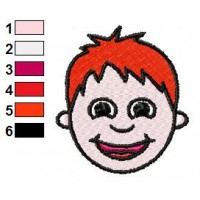 Boy Face Embroidery Designs